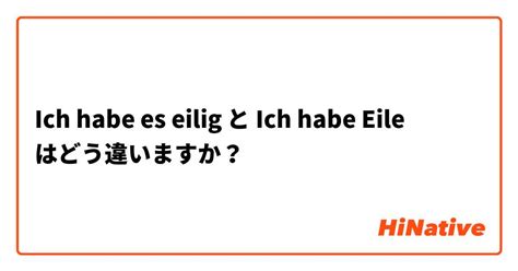 eilik|eilig meaning german.